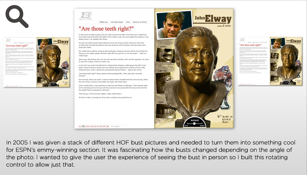 ESPN Hall of Fame E-Ticket interactive