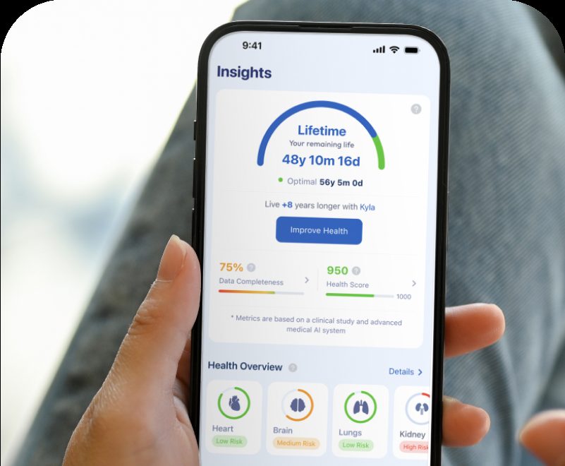 Kyla lifetime risk metric screen - Expand Your Healthy Years
